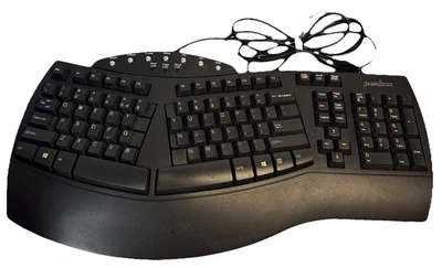 Perixx PERIBOARD-512 Wired Full-Size Ergonomic Natural Split Keyboard, Black - Image 1 of 4