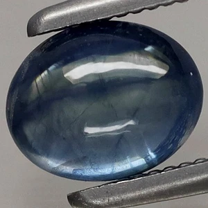 1.05ct t.w 6.3x5.1mm Oval Cab Natural Heated Blue Sapphire Kanchanaburi, Thailan - Picture 1 of 4