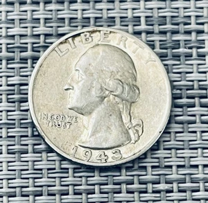 Moneta 25c argento 1943 S Washington Quarter AU #A15 - Foto 1 di 2