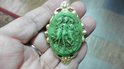 CM160-14) TRES MUSAS Gracias Fe Esperanza Caridad amigos CAMEO colgante broche prendedor Foto 1 de 2