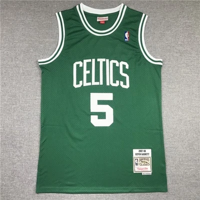 Camiseta deportiva Kevin Garnett #5 cosida retro verde talla adulto: S-XXL Foto 1 de 4