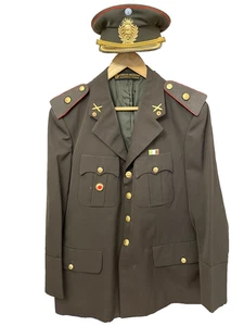 Original Chaqueta y Sombrero Uniforme de Servicio de Artillería Mayor del Ejército Argentino - Imagen 1 de 18