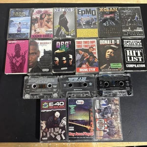 Lot 15 Hip Hop Gangsta Rap Cassettes West Coast Down South VINTAGE USA SHIP! CD - Bild 1 von 12