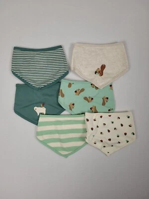 Amazon Essentials Unisex-Bebé Baberos Set 6 Baberos Talla Única Estampado Ardilla  Foto 1 de 4
