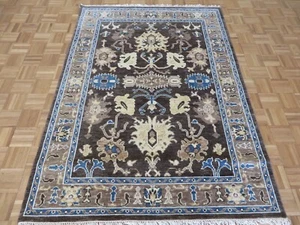5 x 7 Hand Knotted Chocolate Brown Modern Oushak Oriental Rug G13107 - Picture 1 of 12