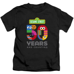 SESAME STREET 50 YEARS LOGO Toddler Kids Graphic Tee Shirt 2T 3T 4T 4 5-6 7 - Picture 1 of 3