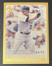 Larry Walker 2001 Pacific Private Stock GOLD /75 #41 Colorado Rockies