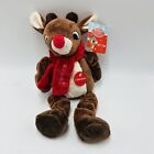 Peluche renne à nez rouge Rudolph le jouet canin en peluche grince 10 pouces neuf avec étiquettes