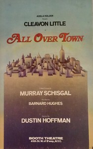 ALL OVER TOWN ORIGINAL 1974 BROADWAY WINDOW CARD POSTER CLEAVON LITTLE USED