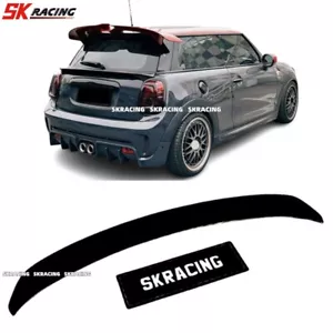 FRP Glossy Black Rear Trunk Middle Spoiler Wing Fits Mini Cooper F56 2013-2018 - Foto 1 di 11