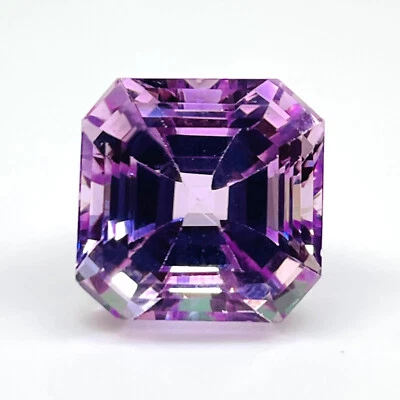 VVS 10.80 Cts Zertifiziert Natürlich Kunzit 12x12mm Smaragd Schliff AAA Qualität - Bild 1 von 4