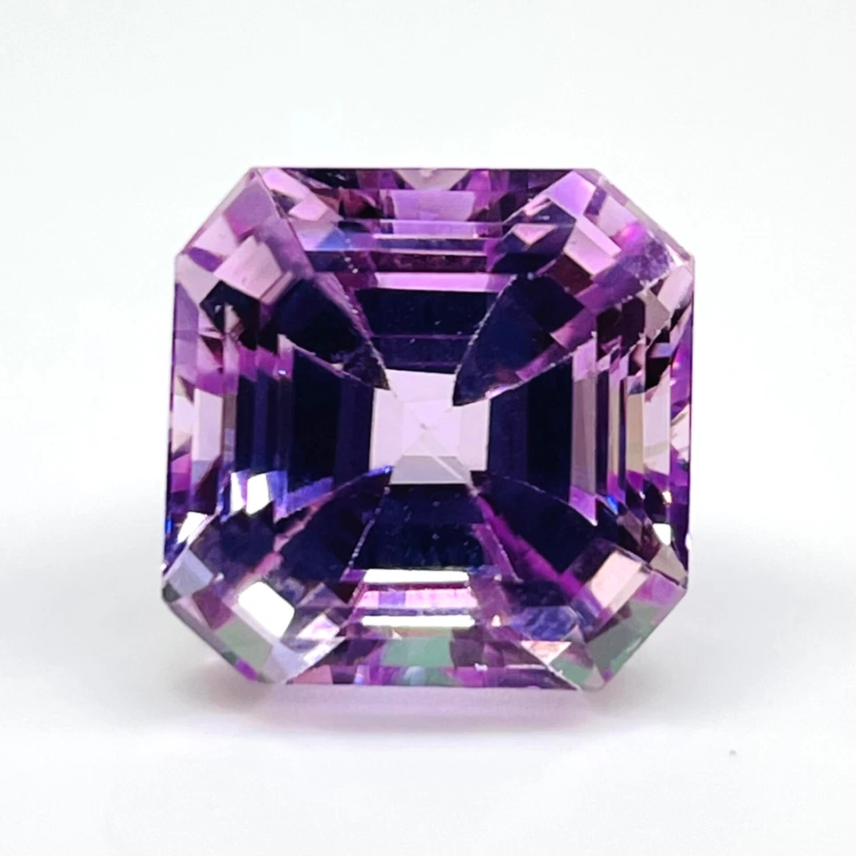 VVS 10.80 Cts Zertifiziert Natürlich Kunzit 12x12mm Smaragd Schliff AAA Qualität - Bild 1 von 4