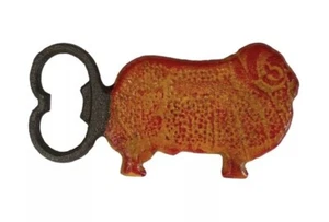 Golden Fleece Ram Cast Iron Bottle Opener Orange/Red 290g - 14 x 8 x 0.5cm - Picture 1 of 1