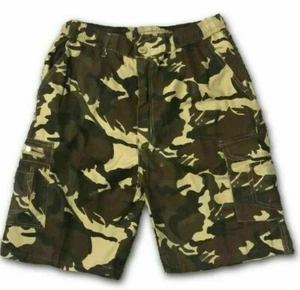 HERREN ARMEE FREIZEIT ARBEIT CARGO KAMPF TARNSHORTS BAUMWOLLE CHINO HALBE HOSE TARNFARBE - Bild 1 von 3