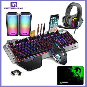 Kabellose Gaming und Tastatur Combo wiederaufladbare Anti-Ghosting RGB Backlit - Bild 1 von 38