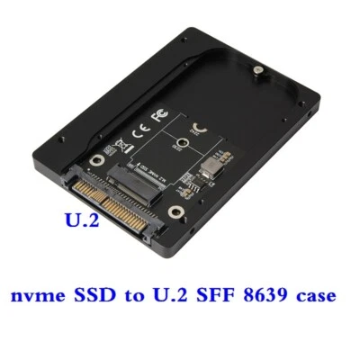 M.2 NVME SSD to U.2 SFF-8639 Adapter Card 2.5 inch aluminum alloy case For PC - Image 1 of 4