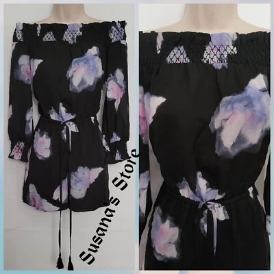 NUEVO CON ETIQUETAS Bebe TALLA S Tie Dye Calado Fuera del Hombro Mameluco Lindo, Atractivo!! Foto 1 de 4