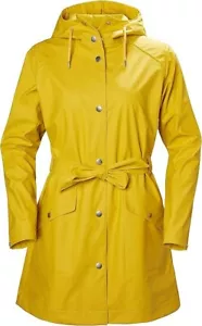Helly Hansen Kirkwall li Trench Coat Raincoat Jacket Women's SIZE M, Yellow - Picture 1 of 4