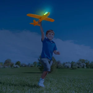 LED Light Foam Airplane 2-Pack, 17.5" Glider Toy for Kids Ages 3-9 - Picture 1 of 8