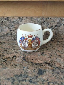 Vintage Coronation Mug Cup King George VI and Queen Elizabeth 1937 England - Picture 1 of 4