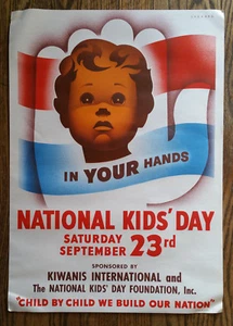 Original 1950 Otis Shepard National Kids Day Lithograph Kiwanis - Picture 1 of 1