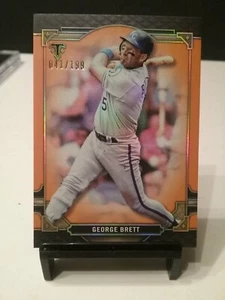 2022 TOPPS TRIPLE THREADS GEORGE BRETT ORANGE 41/199 - Picture 1 of 4