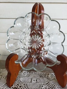 Vintage Anchor Hocking FAIRFIELD Clear Deviled Egg Plate * Holds 12 * MINT COND. - Picture 1 of 6