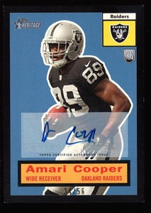 AMARI COOPER 34/56 COWBOYS ROOKIE AUTO BLACK RC SP 2015 TOPPS HERITAGE AUTOGRAPH