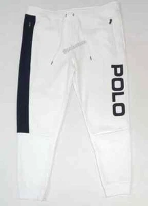 Polo Ralph Lauren Big & Tall Dbl Knit Logo White/Navy Joggers - Size 2XL - New! - Picture 1 of 1