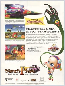 Pubblicità Stampa Vintage 2001 Stretch Panic PS2 PlayStation 2 Poster Promo Originale Arte - Foto 1 di 1