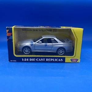 Motormax 1:24 Nissan Skyline GTR Silver Diecast New Sealed - Picture 1 of 12