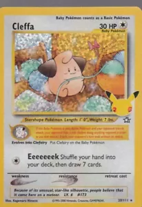 Cleffa 20/111 Rare Holo Card POKEMON 25TH ANNIVERSARY - Foto 1 di 1