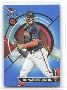 RONALD ACUNA JR 2023 Topps Finest BLUE REFRACTOR 008/150 Braves #20 - Picture 1 of 2
