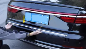 1PCS For 2019-2024 AUDI A8 Chrome ABS Rear Tailgate Trunk Lid Cover Trim - Bild 1 von 4