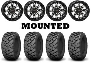 Kit 4 Kenda Mastodon AT Tires 25x8-12/25x10-12 on System 3 ST-6 Machined H700 - Picture 1 of 5