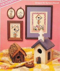 Bird Houses Counted Cross Stitch by Banar Designs. 4 Designs by Barbara Finwall - Picture 1 of 1