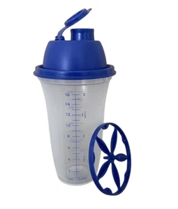 Tupperware Quick Shake Mixer Mixer (2 Tassen) blau 3 Stück Flip Top #844 NEU - Bild 1 von 2