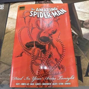 SPIDER-MAN DIED IN YOUR ARMS TONIGHT MARVEL PREMIER ED GRAPHIC NOVEL 2009 1ST DJ - Picture 1 of 2