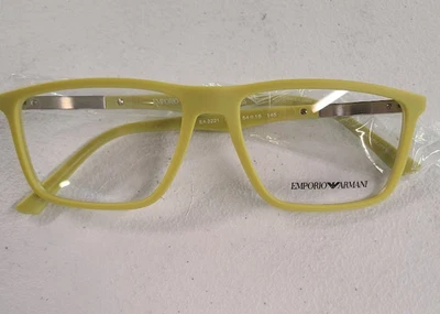Emporio Armani 3221 Eyeglasses Rectangular Eyeglasses Matte Lime Size 5416-145 - Изображение 1 из 3