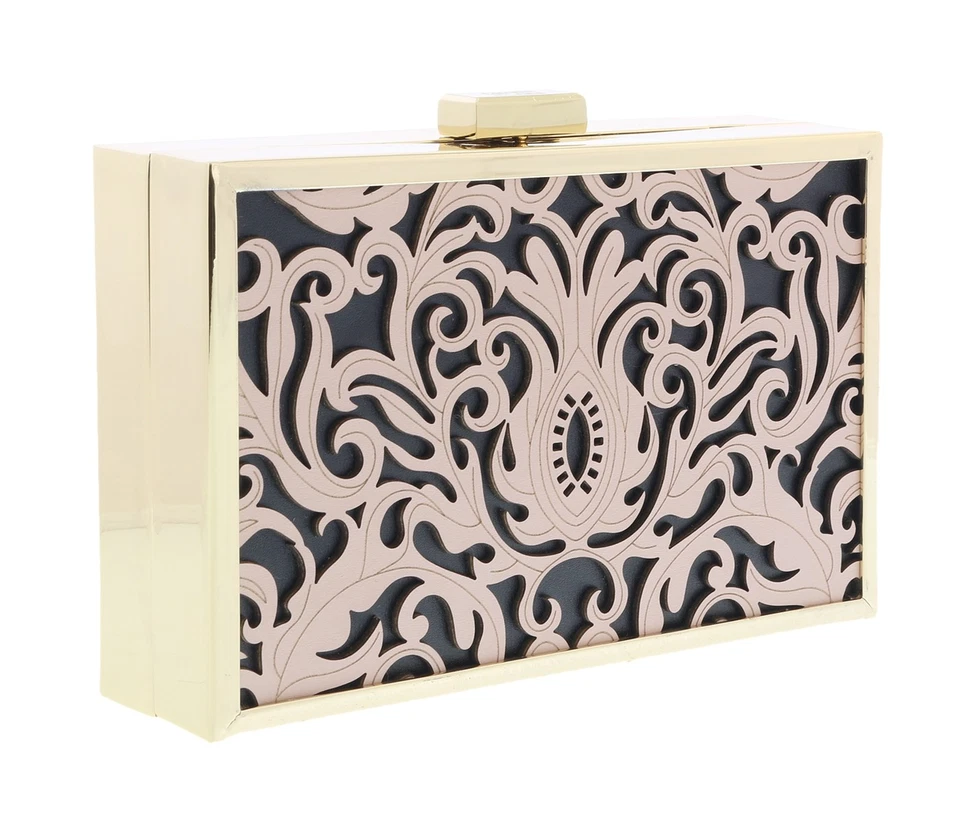 Bolso de Mano Roberto Cavalli HXLPB3 D96 Nude/Negro Caja Foto 1 de 4