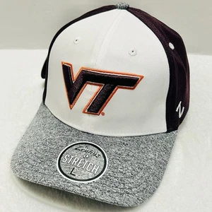 Zephyr Virginia Tech Hokies Ally Stretch Flex Hat Cap Large Maroon NCAA College - Picture 1 of 5