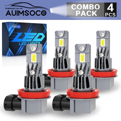 Combo de 4 bombillas LED de haz alto/bajo para Volkswagen Routan 2009 2011-2014 Foto 1 de 4