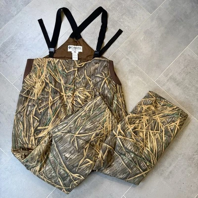 Columbia Omni-Tech Insulated Bib Overalls Mens XL Mossy Oak Shadow Grass Camo - Image 1 of 4