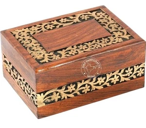 Handmade & Handcrafted Rosewood Wooden Cremation Urn • 93 Lb Limit - Picture 1 of 6