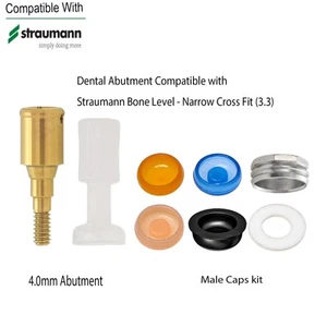 Dental For STRAUMANN ITI Locator Abutment NC 4mm Male Caps Kit Implant Tool - Picture 1 of 18