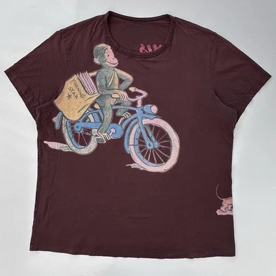 Camiseta De Colección Curious George Dibujos Animados Marrón Gráfico Talla Para Hombre XL Envolvente Foto 1 de 4