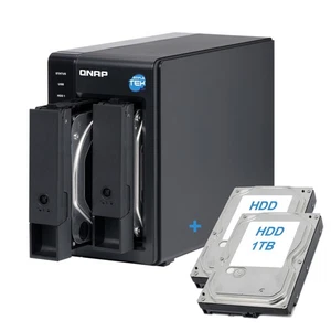 Qnap TR-002 DAS Storage 2-Bay HDD 2TB (2x1TB) Dual RAID Slot, Refurbished - Picture 1 of 6