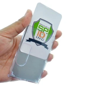 5 Pack - RFID Blocking Rigid Shielded 2 Card ID Badge Holder (Blocks 13.56MHz) - Picture 1 of 7