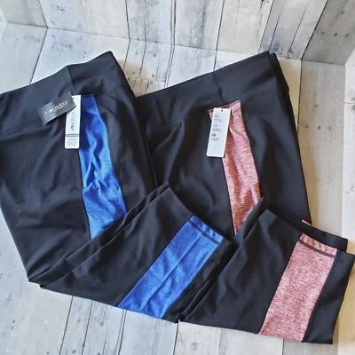 全新带标签 - Ideology 2 件套女式大码作物运动裤 - 4X 码 — 第 1/4 张图片