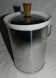 Cubo de hielo cromado Kromex moderno de mediados de siglo vintage - Imagen 1 de 6